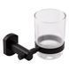 Склянка з тримачем Qtap Liberty настінна QTLIBBLM1158 Black SD00040020 фото 1