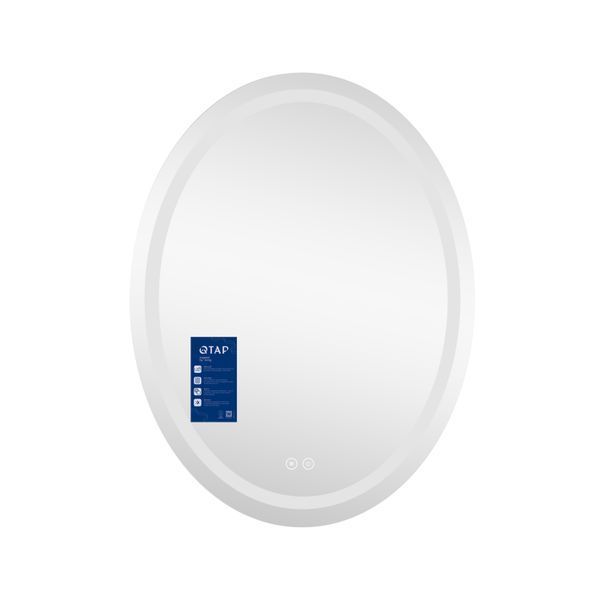 Дзеркало Qtap Mideya (DC-F801) 600х800 з LED-підсвічуванням Touch, з антизапотіванням, димером QT2078F801W SD00034655 фото