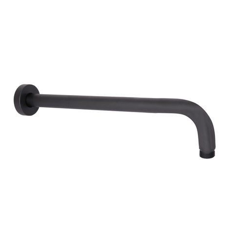 Кронштейн для верхнього душу Qtap Trubice 370 мм округлий QTTRU120BLM45927 Black Matt SD00052051 фото