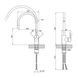 Змішувач для кухні Lidz Aria 015F3 з гнучким виливом (k35) LDARI015F3WHI43362 White / Nickel SD00049485 фото 2
