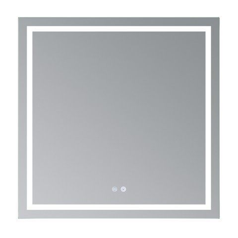 Дзеркало Qtap Mideya (MI1) 800x800 з LED-підсвічуванням Touch, з антизапотіванням, димером, рег. яскравості QT2078NCF808048477 SD00054601 фото