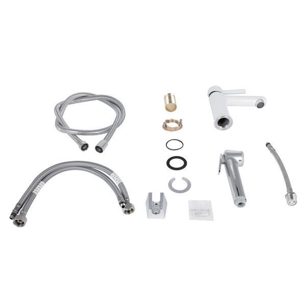 Змішувач для раковини Qtap Grand (з гігієнічним душем) QTGRA272CRW45671 Chrome/White SD00051795 фото