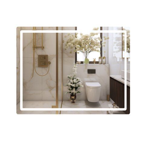 Дзеркало Qtap Mideya MI1) 1200х800 з LED-підсвічуванням Touch, з антизапотіванням, димером, рег. яскравості QT2078F12080 SD00054584 фото