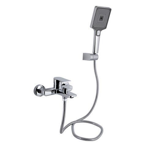Змішувач для ванни Qtap Aries (з душовим гарнітуром) QTARI259CRM45559 Chrome SD00051683 фото