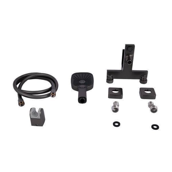 Змішувач для ванни Qtap Gemini (з душовим гарнітуром) QTGEM259GMB45684 Gunmetal Black PVD SD00051808 фото
