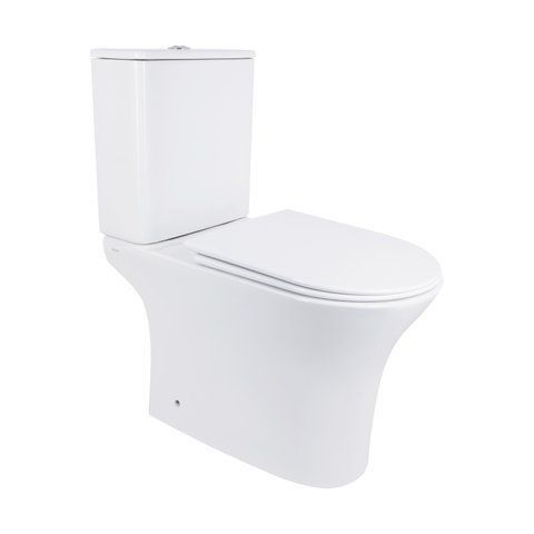 Унітаз-компакт Qtap Presto безобідковий з сідінням Soft-close QT24221217AW SD00045982 фото