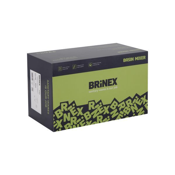 Змішувач для ванни Brinex Pure 006 з поворотним виливом (з душовим гарнітуром) Nickel BRIPUR006NKL SD00053175 фото