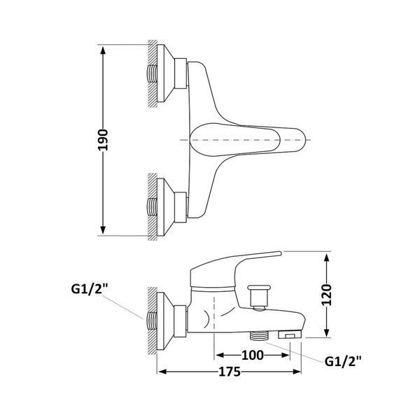 Змішувач для ванни Brinex 36W 006 SD00035691 фото