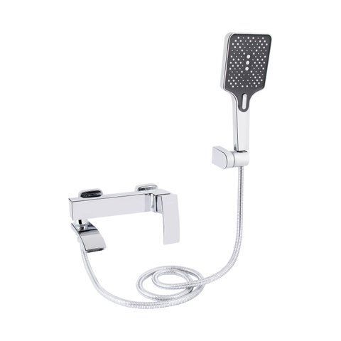 Змішувач для ванни Qtap Swan Cascada з поворотним виливом (з душовим гарнітуром) QTSWA260CRM45565 Chrome SD00051689 фото