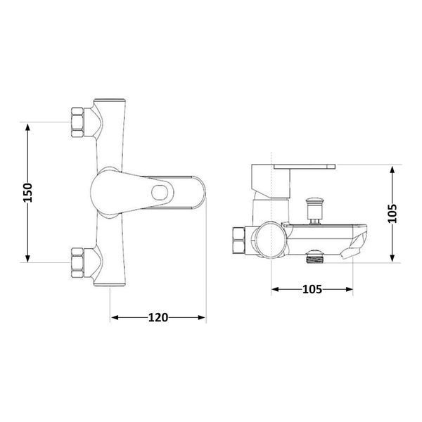 Змішувач для ванни Brinex 37W 006 SD00035700 фото