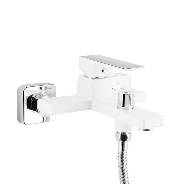 Змішувач для ванни Qtap Gemini (з душовим гарнітуром) QTGEM259CRW45683 Chrome/White SD00051807 фото