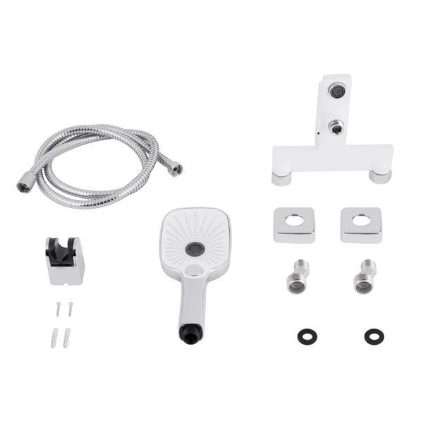 Змішувач для ванни Qtap Gemini (з душовим гарнітуром) QTGEM259CRW45683 Chrome/White SD00051807 фото