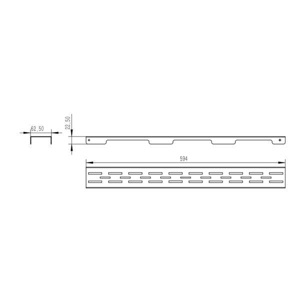 Решітка для лінійного трапу Qtap Grate FD600 (BLA) SD00052806 фото