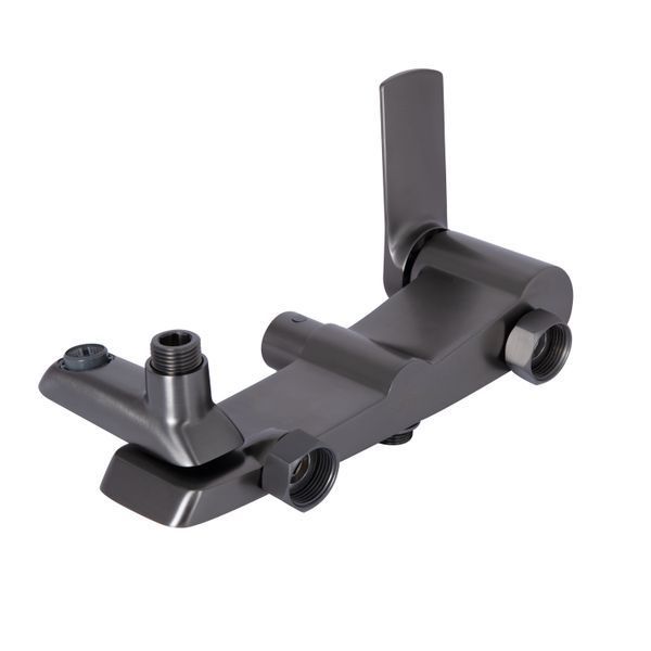 Душова система універсальна Qtap Slavonice на три споживача (з виливом) QTSLA111GMB45910 Gunmetal Black PVD SD00052034 фото