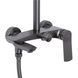 Душова система універсальна Qtap Slavonice на три споживача (з виливом) QTSLA111GMB45910 Gunmetal Black PVD SD00052034 фото 3