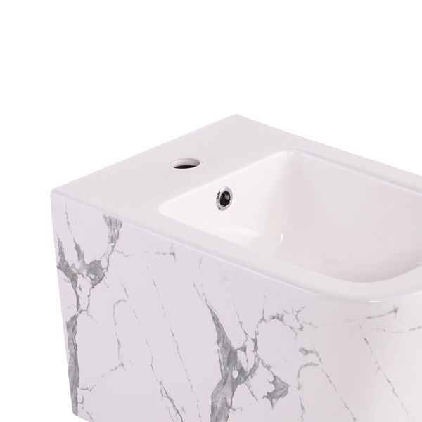 Біде підвісне Qtap Tern 520x350x330 мм, Marble QT17551303GMR SD00054295 фото