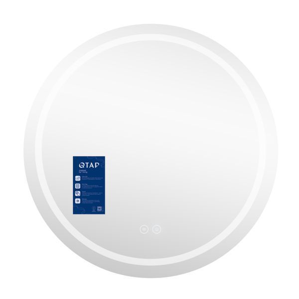 Дзеркало Qtap Mideya R800 з LED-підсвічуванням Touch, з антизапотіванням, димером QT2078NCR8080W SD00051752 фото