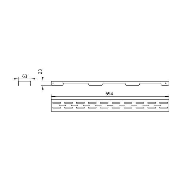 Решітка для лінійного трапу Qtap Grate FD700 (PVD) SD00052810 фото