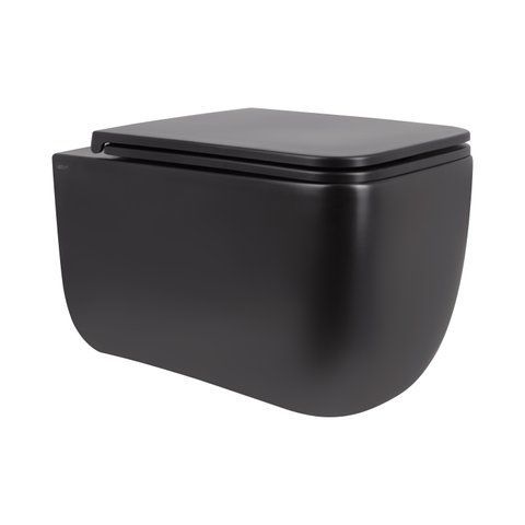 Унітаз підвісний Qtap Gemini безободковий з сидінням Soft-close QT2533076EUQMB SD00051555 фото