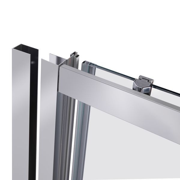 Душові двері в нішу Qtap Taurus CRM209-1.C6 90-100x200 см, скло Clear 6 мм, покриття CalcLess SD00045295 фото