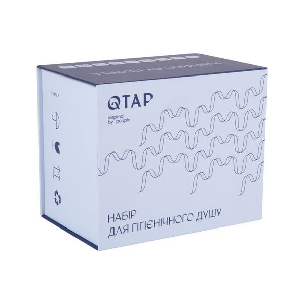 Набор для гігієнічного душу Qtap Inspai-Varius прямокутний QTINSVARCRMV00440201 Chrome SD00035721 фото