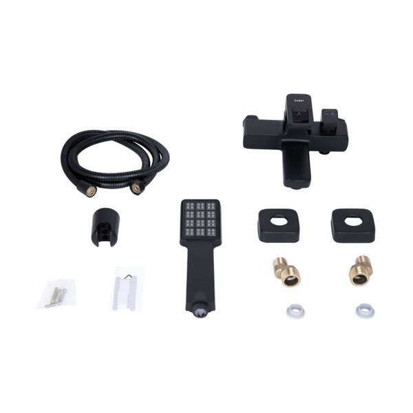 Змішувач для ванни Lidz Wawel 006 (з душовим гарнітуром) (k35) LDWAW006BLA45393 Black SD00051517 фото