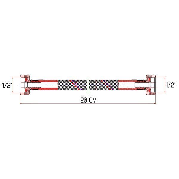 Гнучка підводка для води Thermo Alliance Forte ВВ 20 см SF381W20 SD00002765 фото