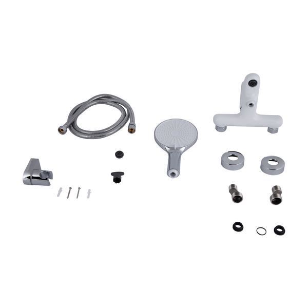 Змішувач для ванни Qtap Jay (з душовим гарнітуром) QTJAY259CRW45553 Chrome/White SD00051677 фото
