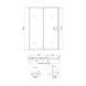 Душові двері в нішу Qtap Taurus CRM2013-14.C6 130-140x200 см, скло Clear 6 мм, покриття CalcLess SD00045298 фото 2