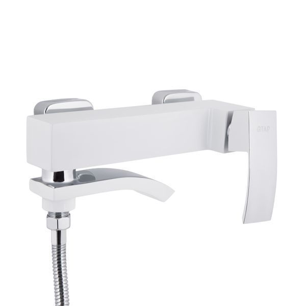 Змішувач для ванни Qtap Swan Cascada з поворотним виливом (з душовим гарнітуром) QTSWA260CRW45569 Chrome/White SD00051693 фото